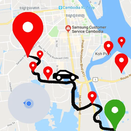 Bản đồ đường đi – Định vị GPS