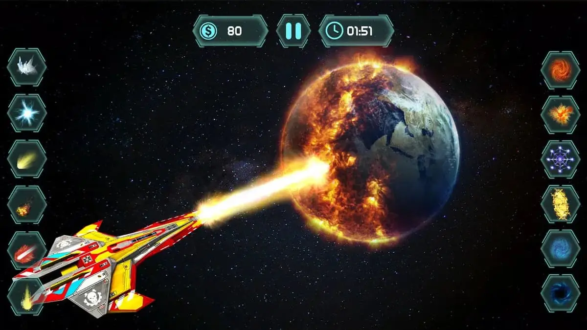 Các chế độ chơi có trong game Solar Smash