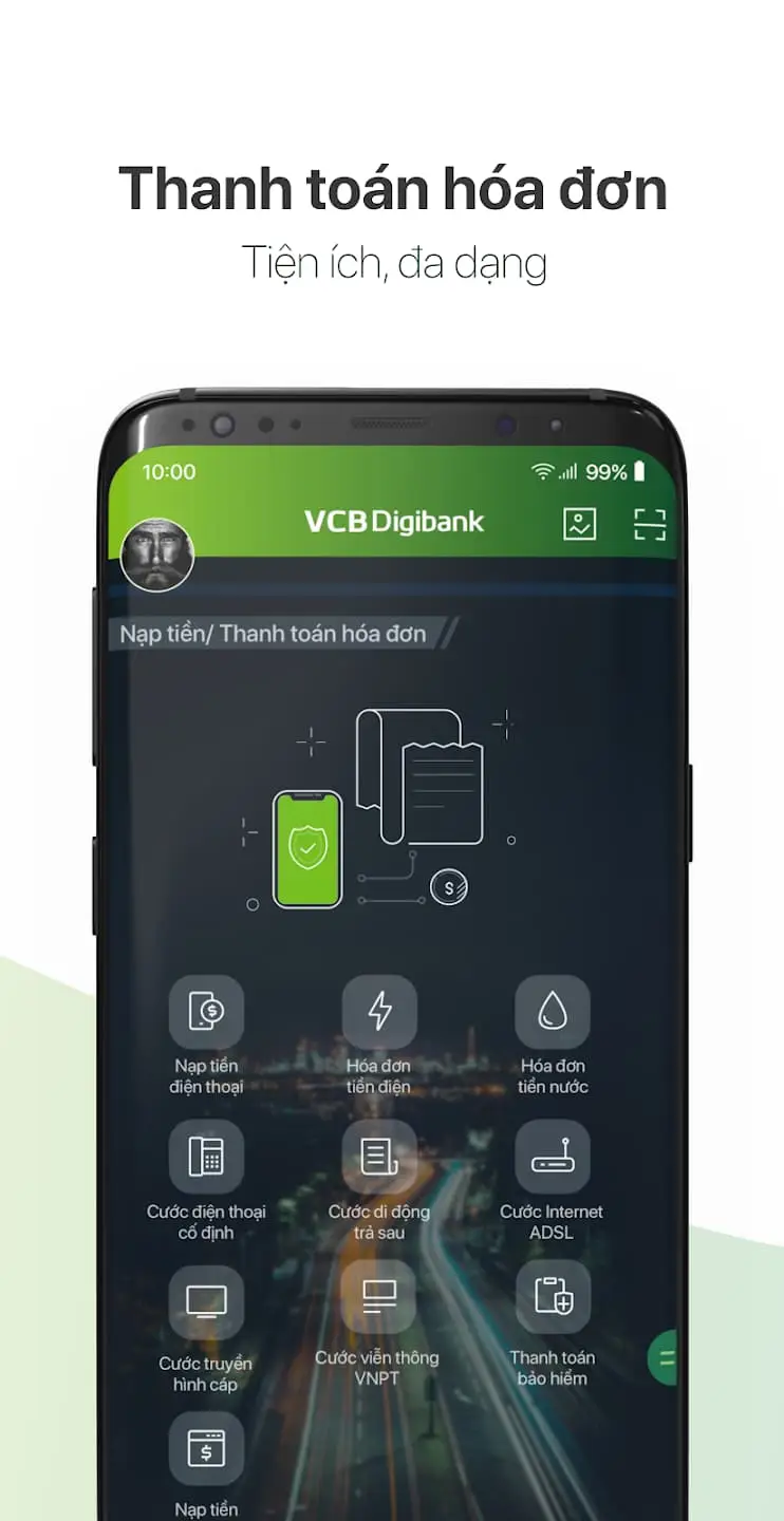 Những tính năng hiện đại của VCB Digibank
