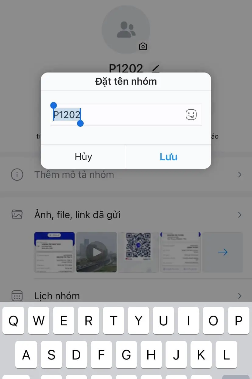 Cách đổi tên Zalo nhóm 