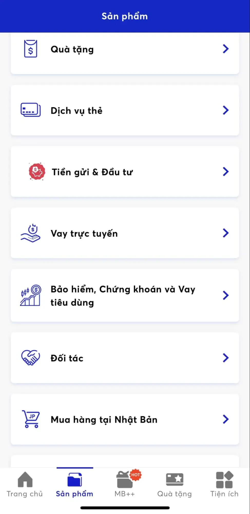 Mở ứng dụng MB Bank