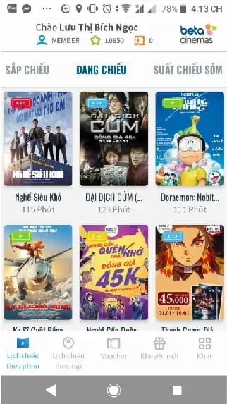 Giới thiệu về ứng dụng Beta Cineplex