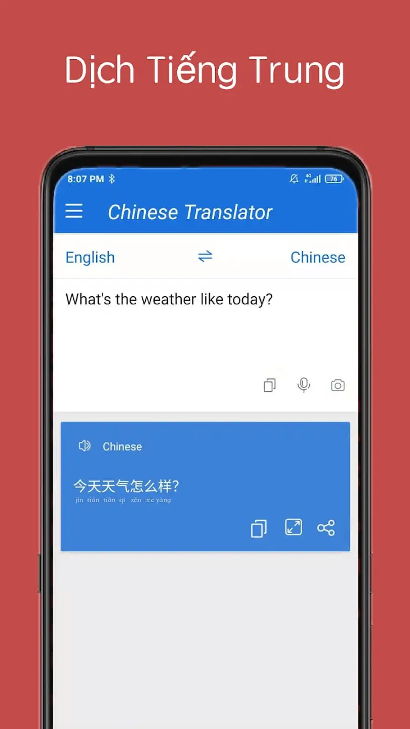 Thông tin ứng dụng Dịch Trung Việt