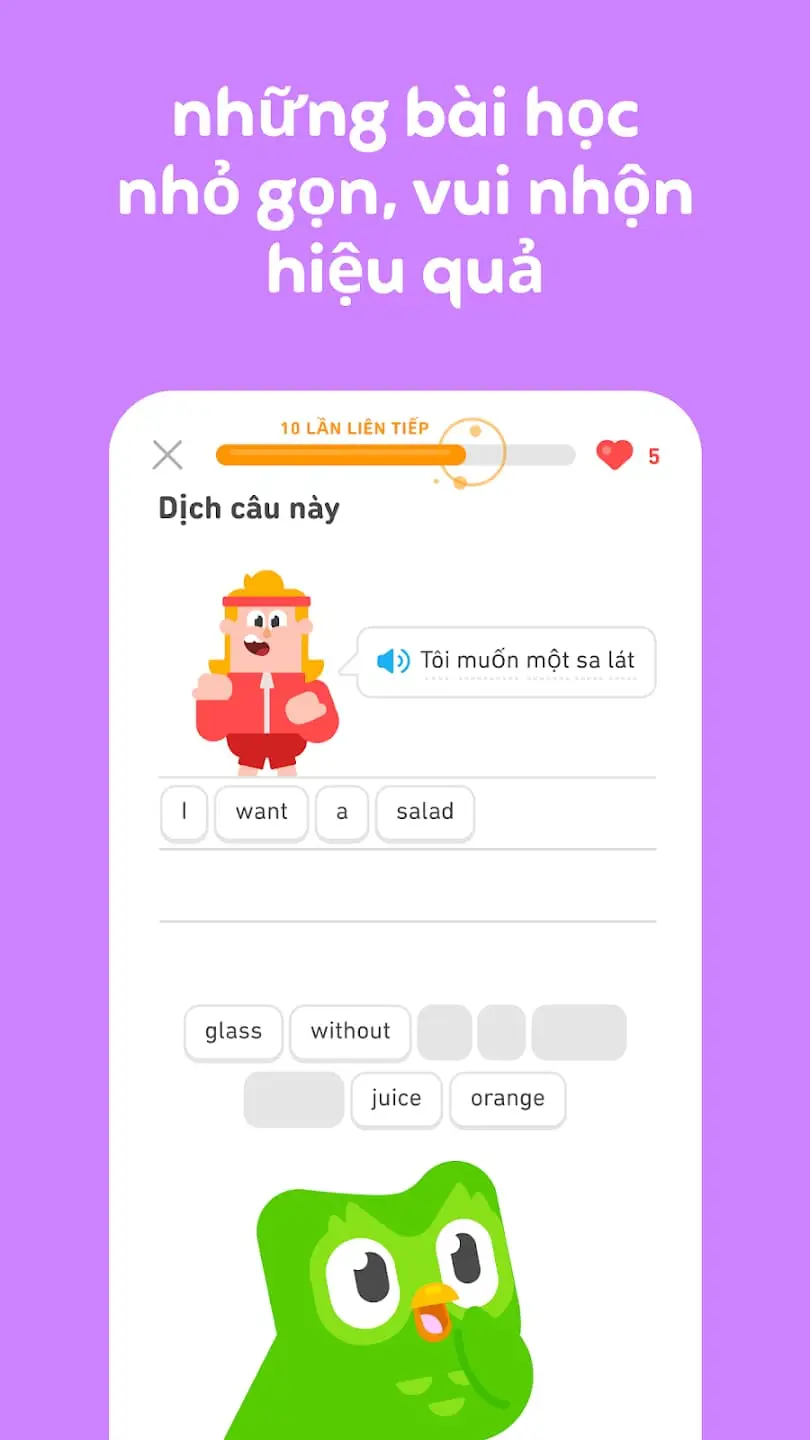Những tính năng mà Duolingo cung cấp