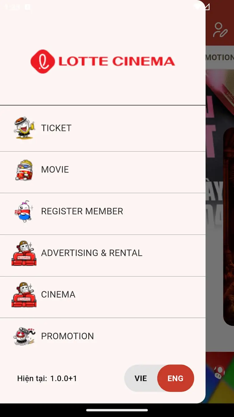 Thông tin ứng dụng Lotte Cinema