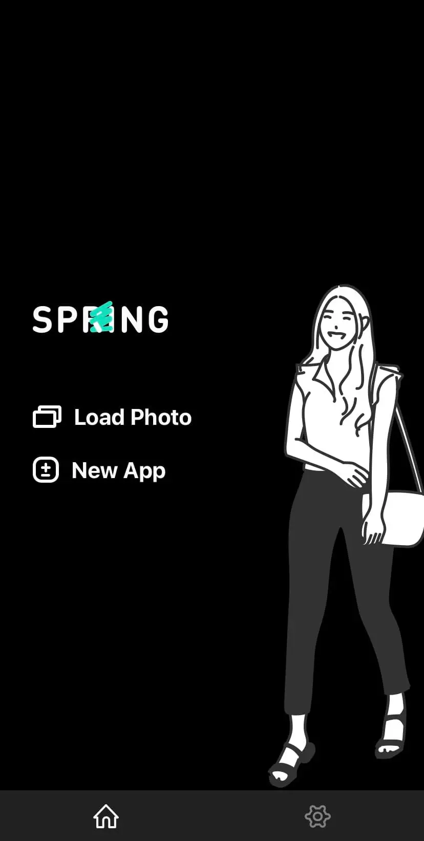 Mở ứng dụng Spring và vào biểu tượng Load Photo