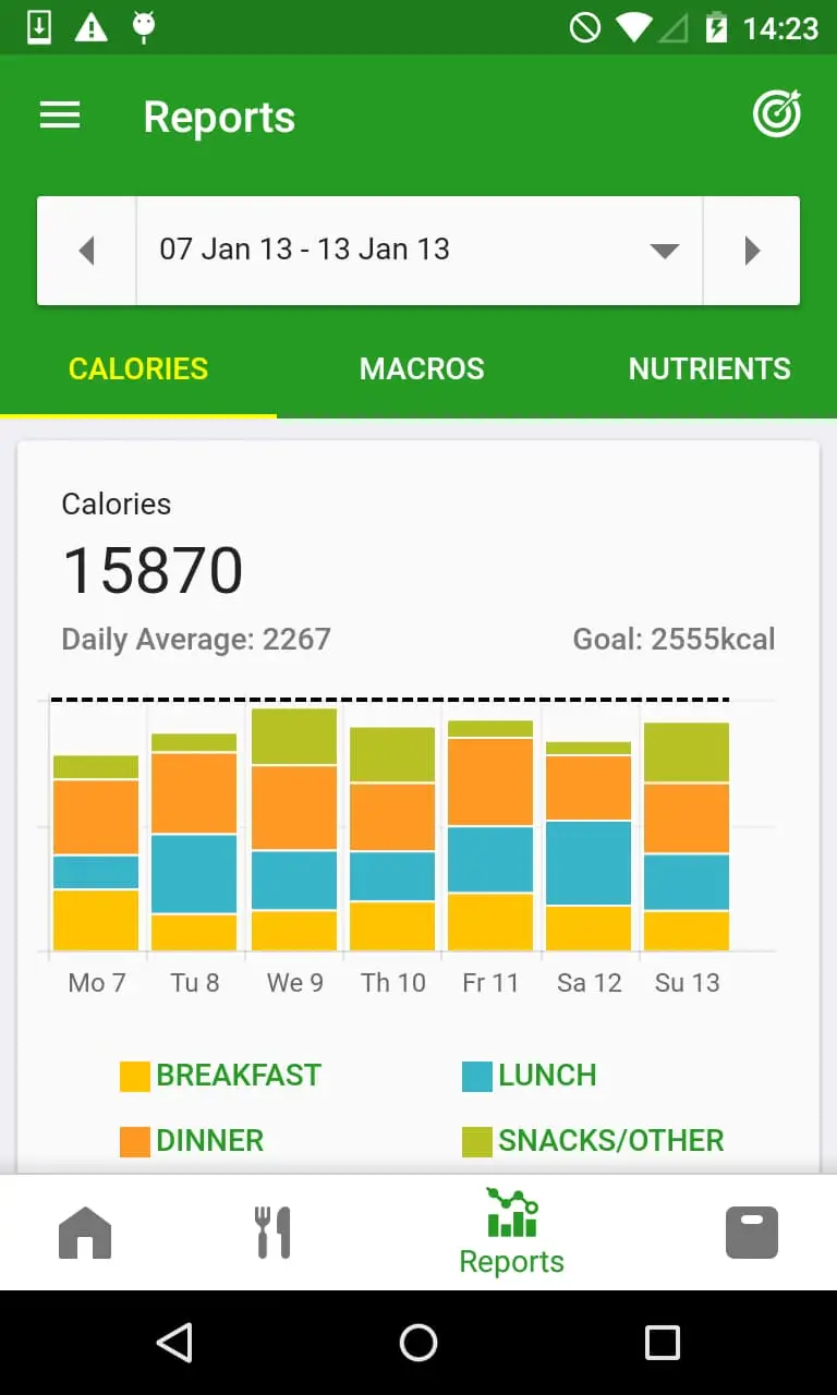 App tính calo Calorie Counter by FatSecret