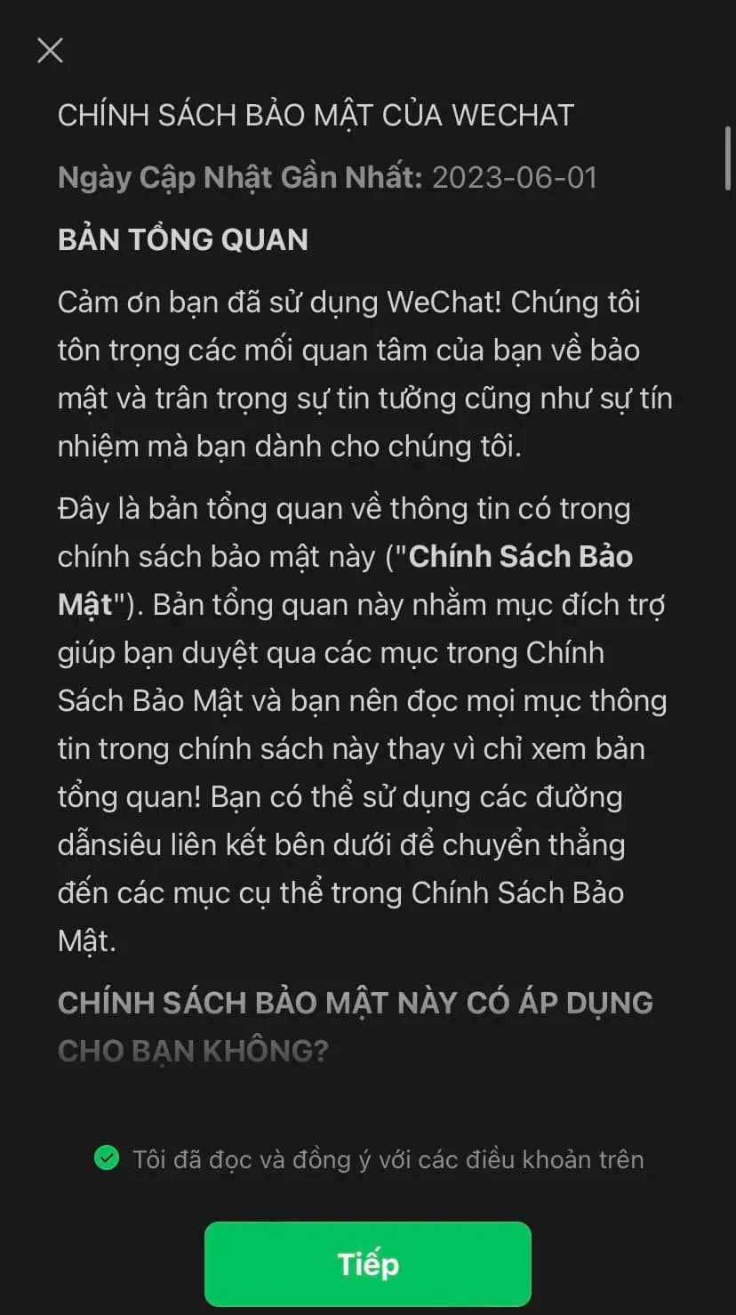 Chọn Tôi đã đọc và đồng ý với các điều khoản trên