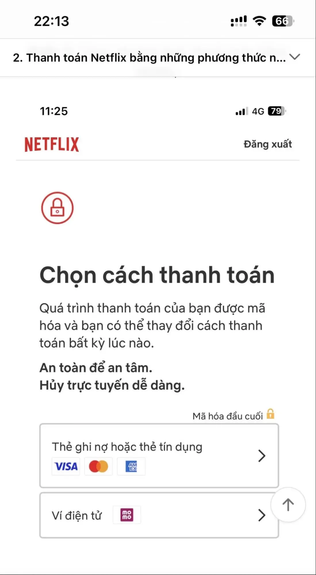 Chọn phương thức thanh toán phù hợp 