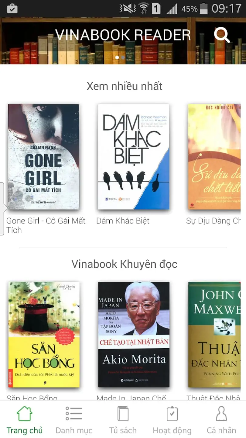 Vinabook Reader - Kho sách online khổng lồ