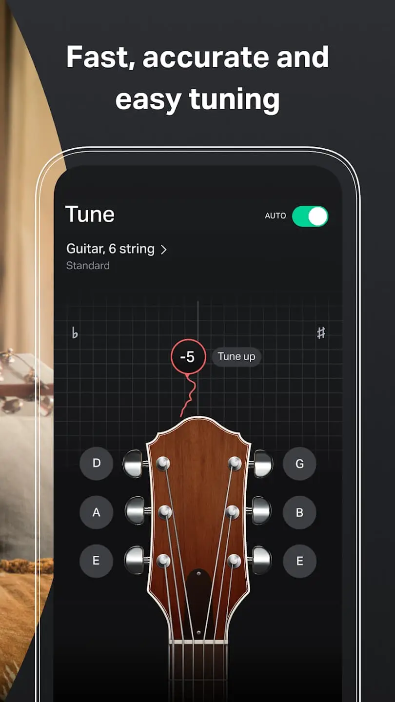 GuitarTuna - Ứng dụng chỉnh dây đàn guitar thông minh 