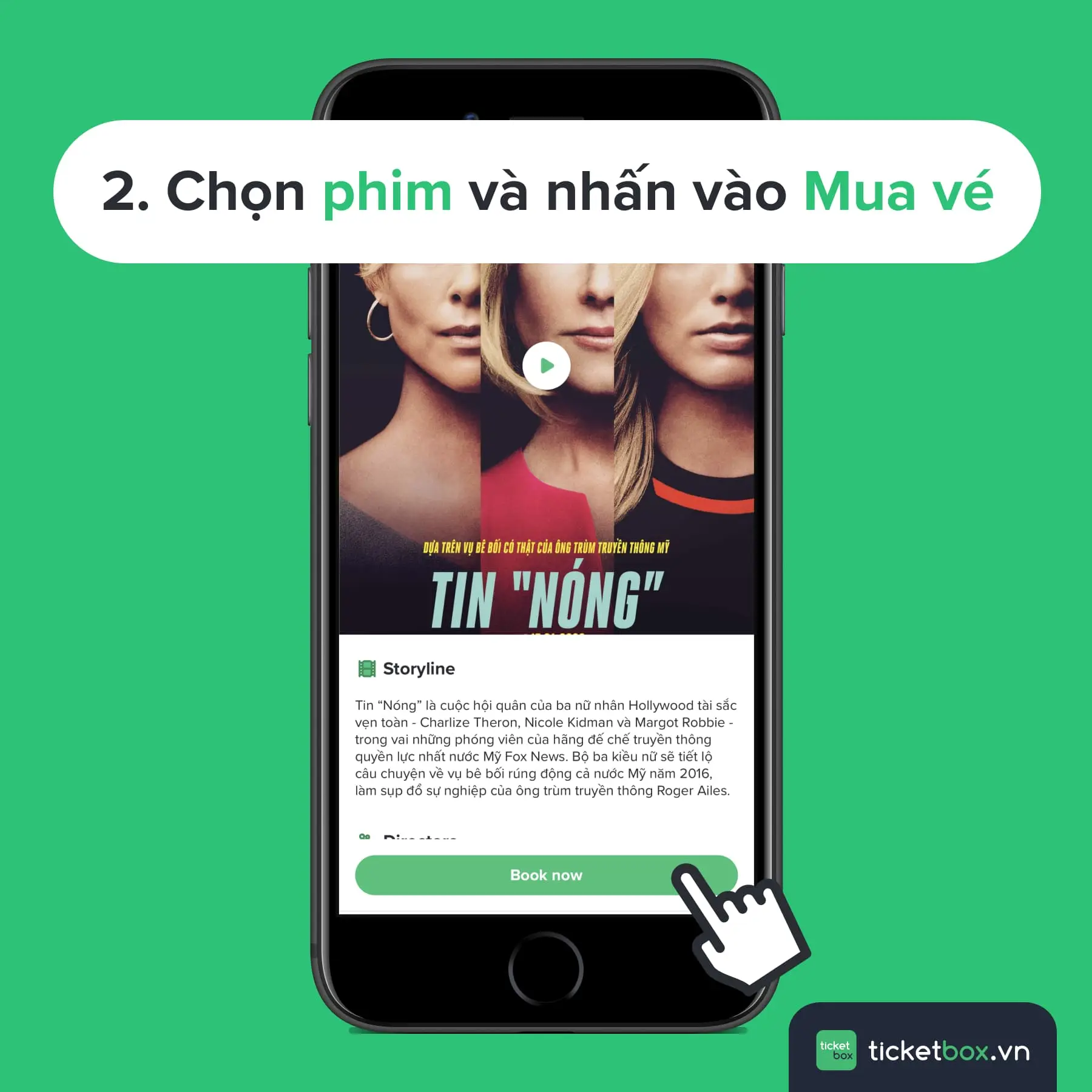 Đặt vé xem phim bằng Ticketbox