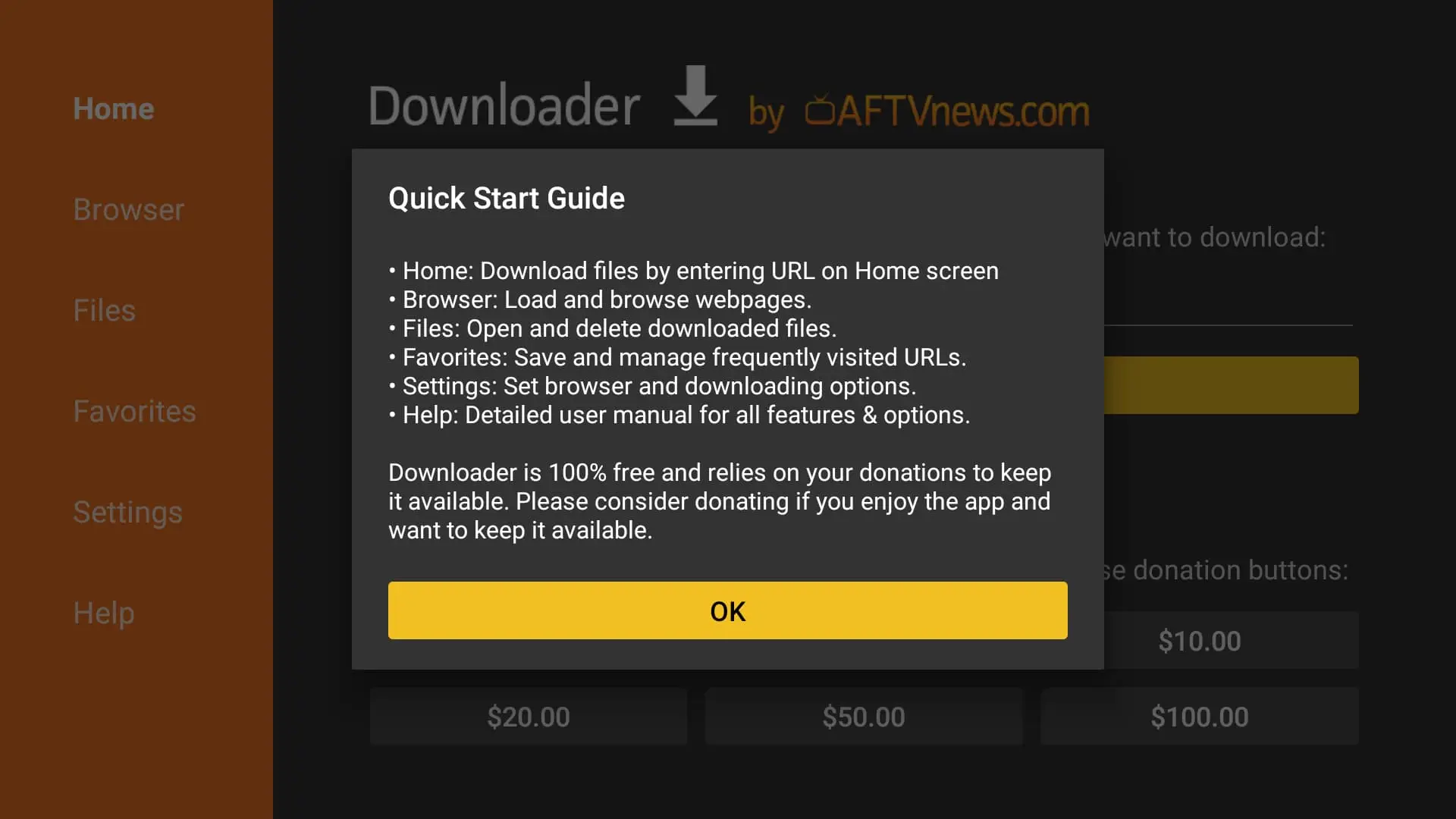 Những tính năng chính của Downloader by AFTVnews