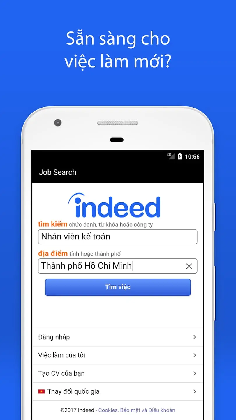 Thông tin về ứng dụng Indeed