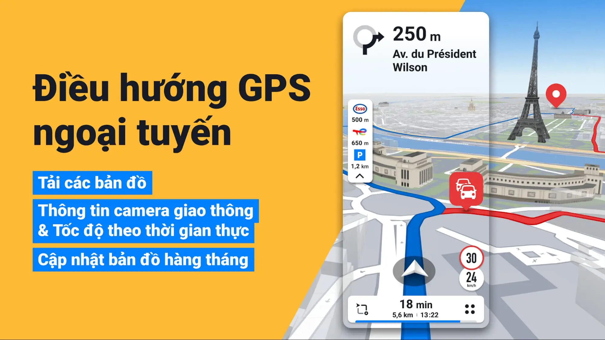 Sygic GPS Navigation & Maps - App dẫn đường cho xe ô tô hữu ích