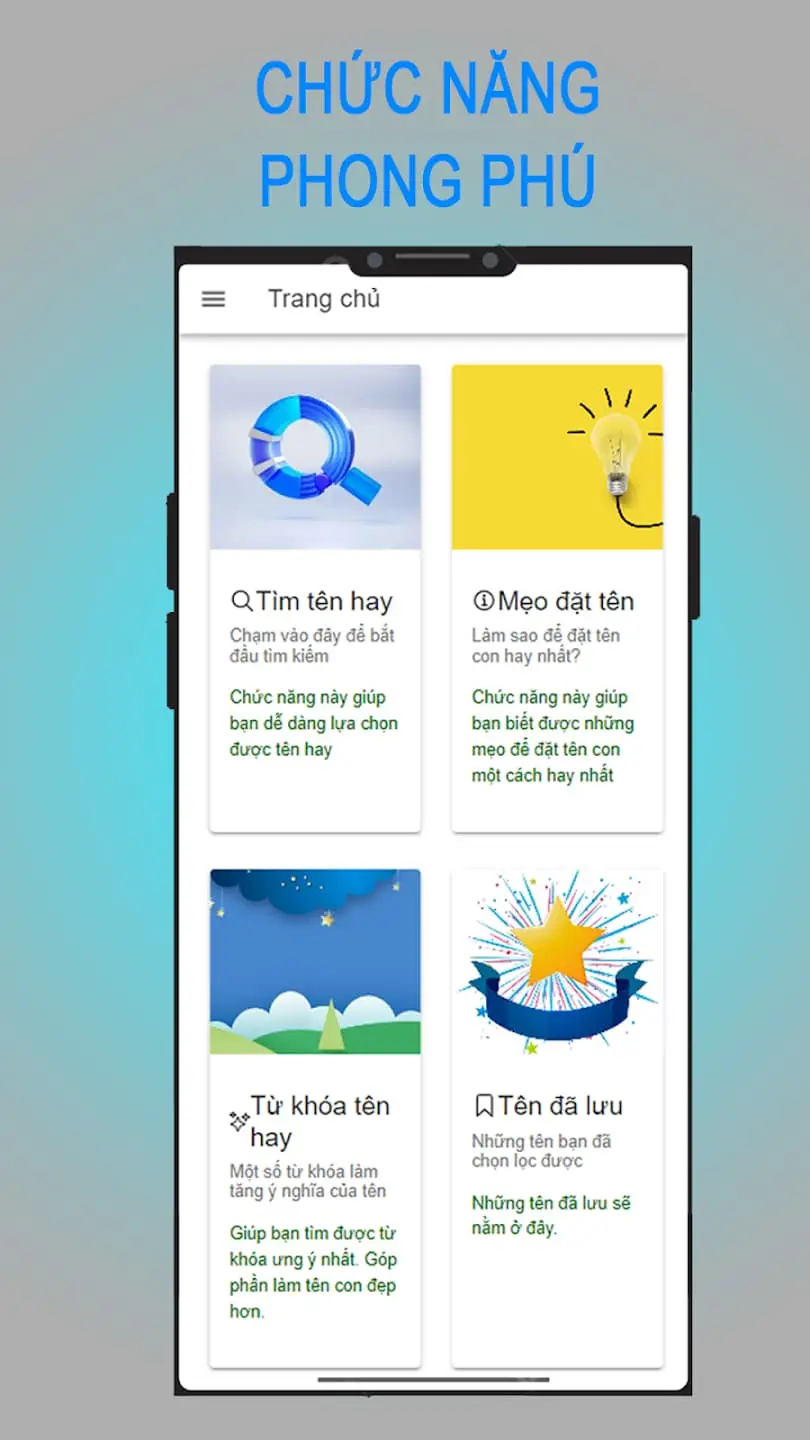 1001 Tên hay cho con - App đặt tên con theo tuổi bố mẹ hấp dẫn 