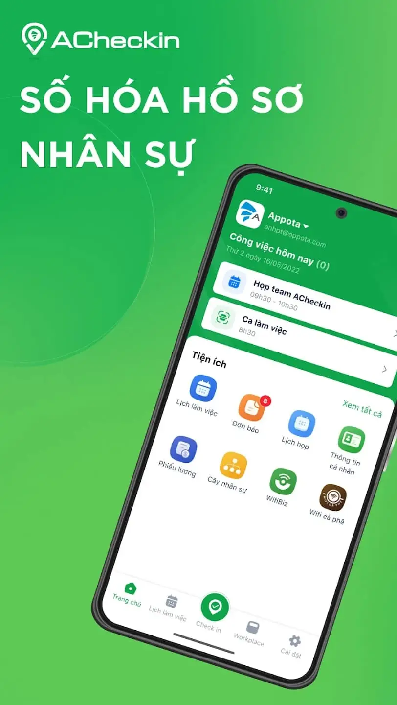 ACheckin HRM - App nội bộ chấm công tiện lợi