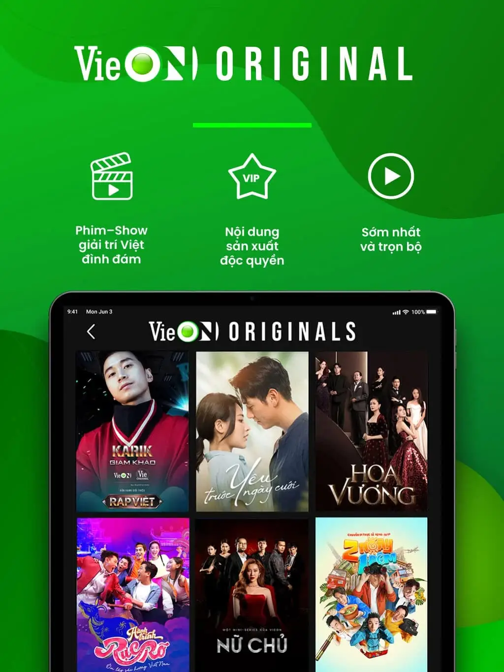VieON - App tải phim cho điện thoại tiện lợi 