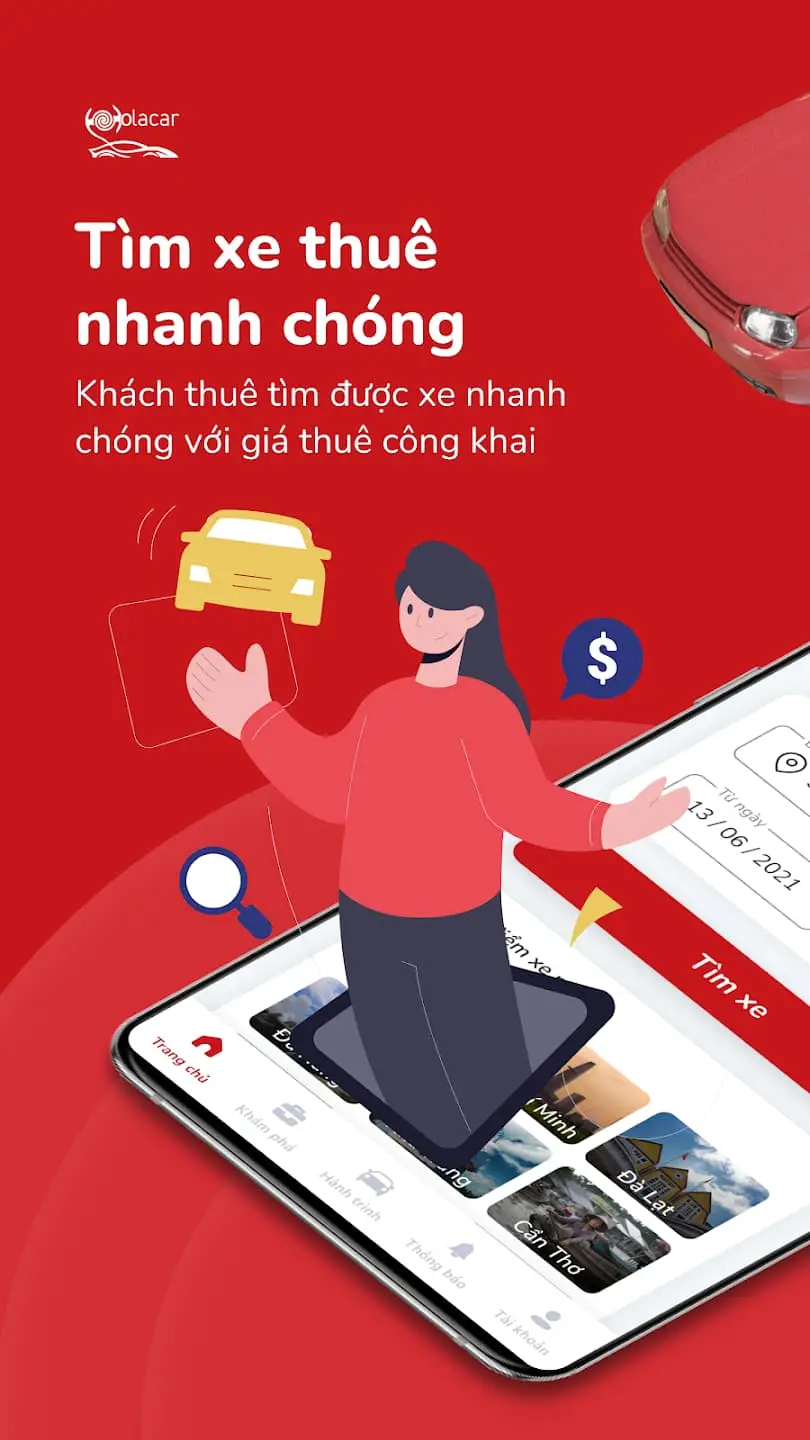 Holacar - App thuê xe ô tô tự lái