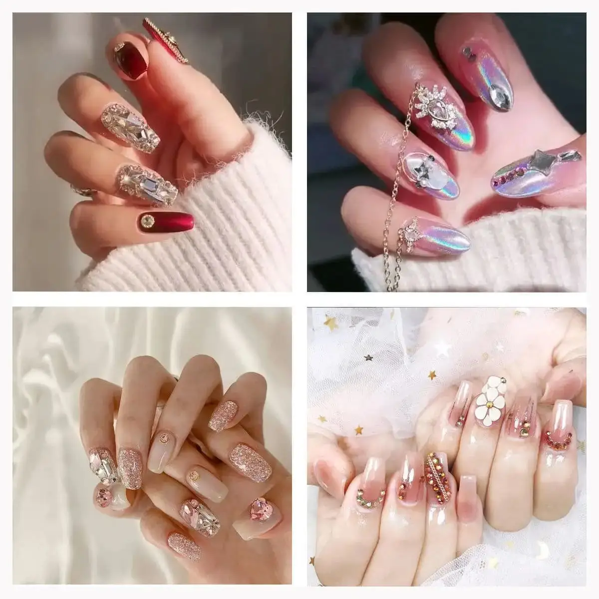 Mẫu nail Tết phong cách sang chảnh