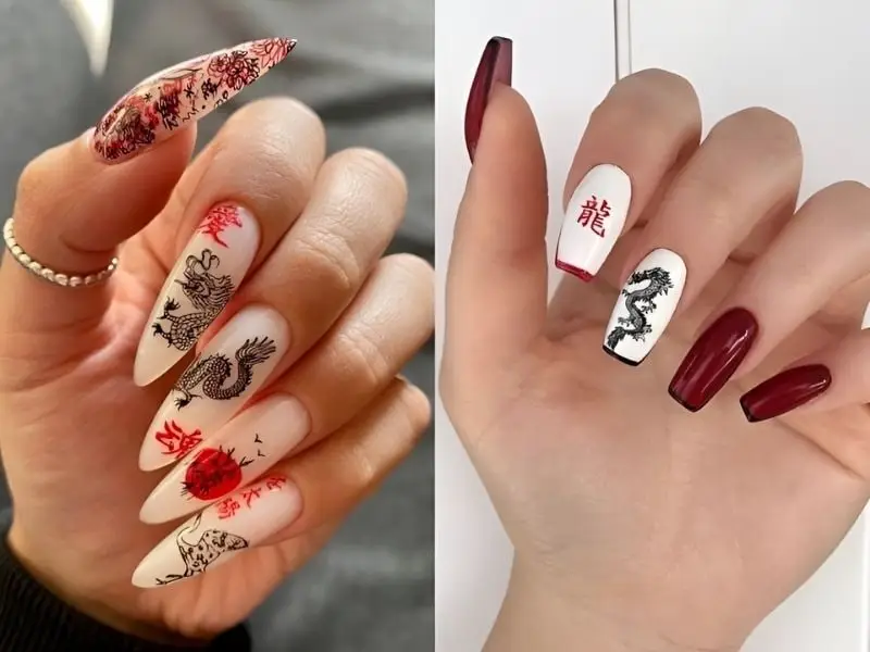 Mẫu nail hình con giáp được yêu thích