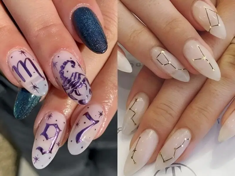 Chọn mẫu nail cung hoàng đạo mang đến nhiều may mắn