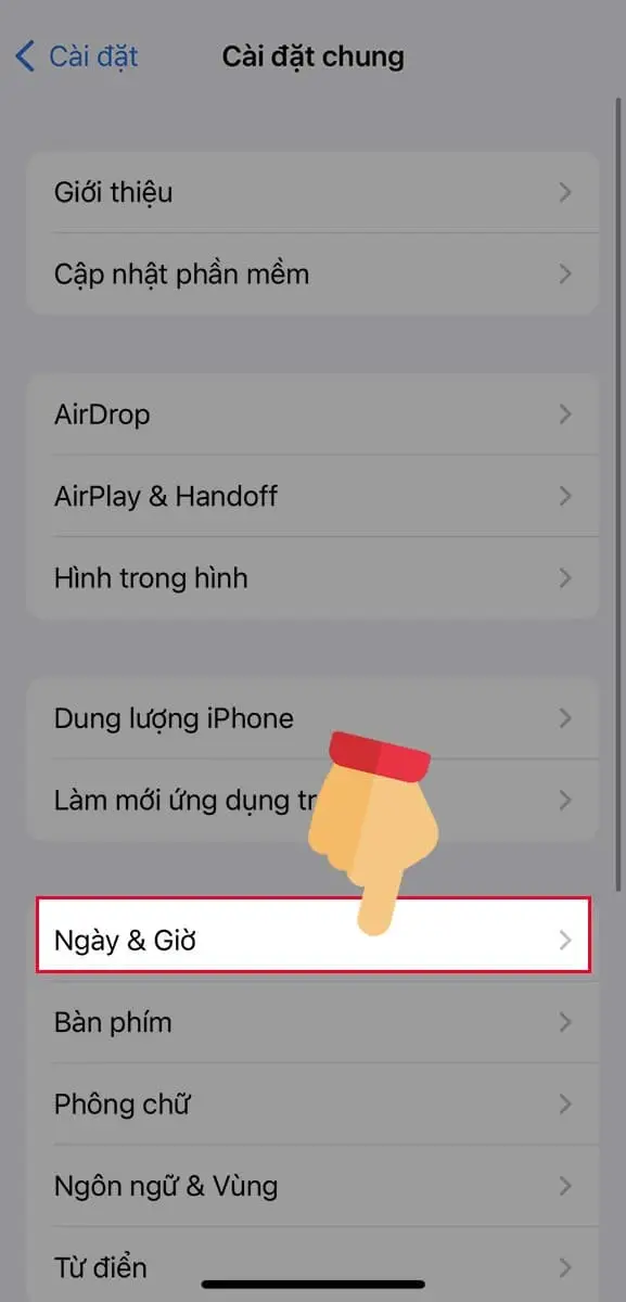 Đối với điện thoại iphone