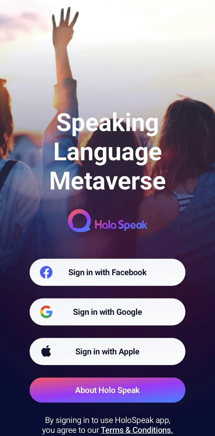 Mở ứng dụng Holo Speak