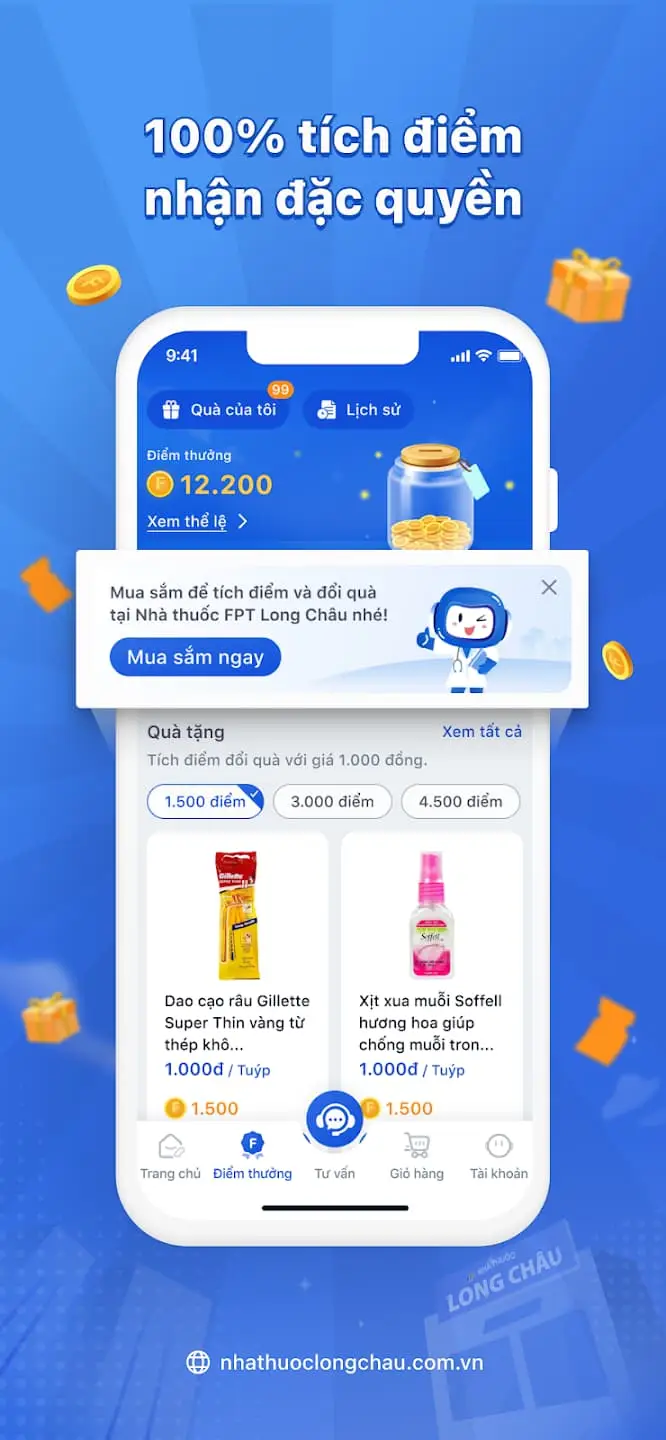 Lợi ích mang đến cho người dùng sử dụng app bán thuốc Long Châu