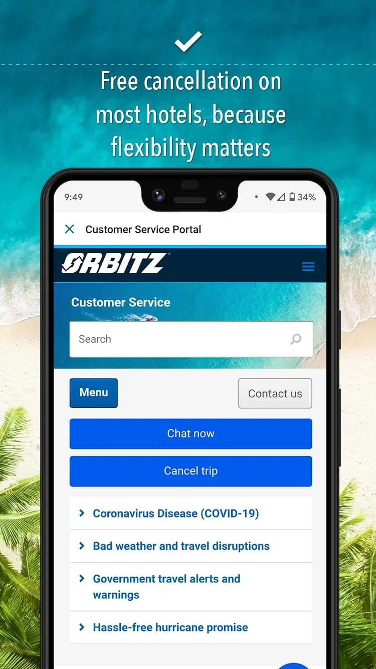 Bạn có thể đặt những gì trên app Orbitz