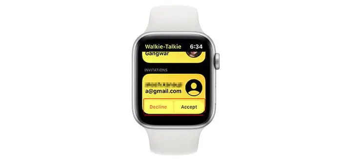 Cách chấp nhận lời mời kết bạn từ Walkie Talkie trên Apple Watch