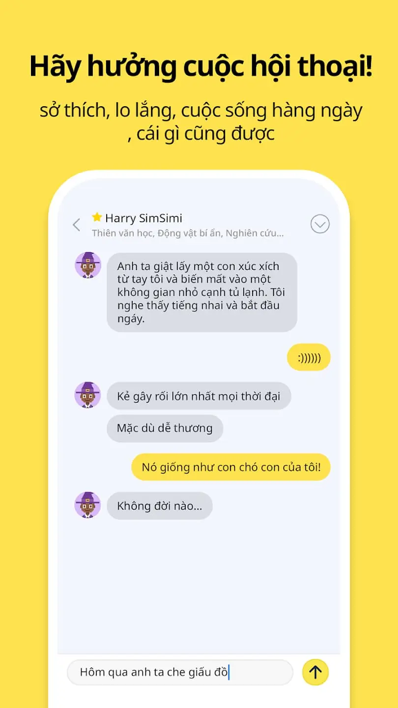 Những tính năng hấp dẫn mà SimSimi sở hữu